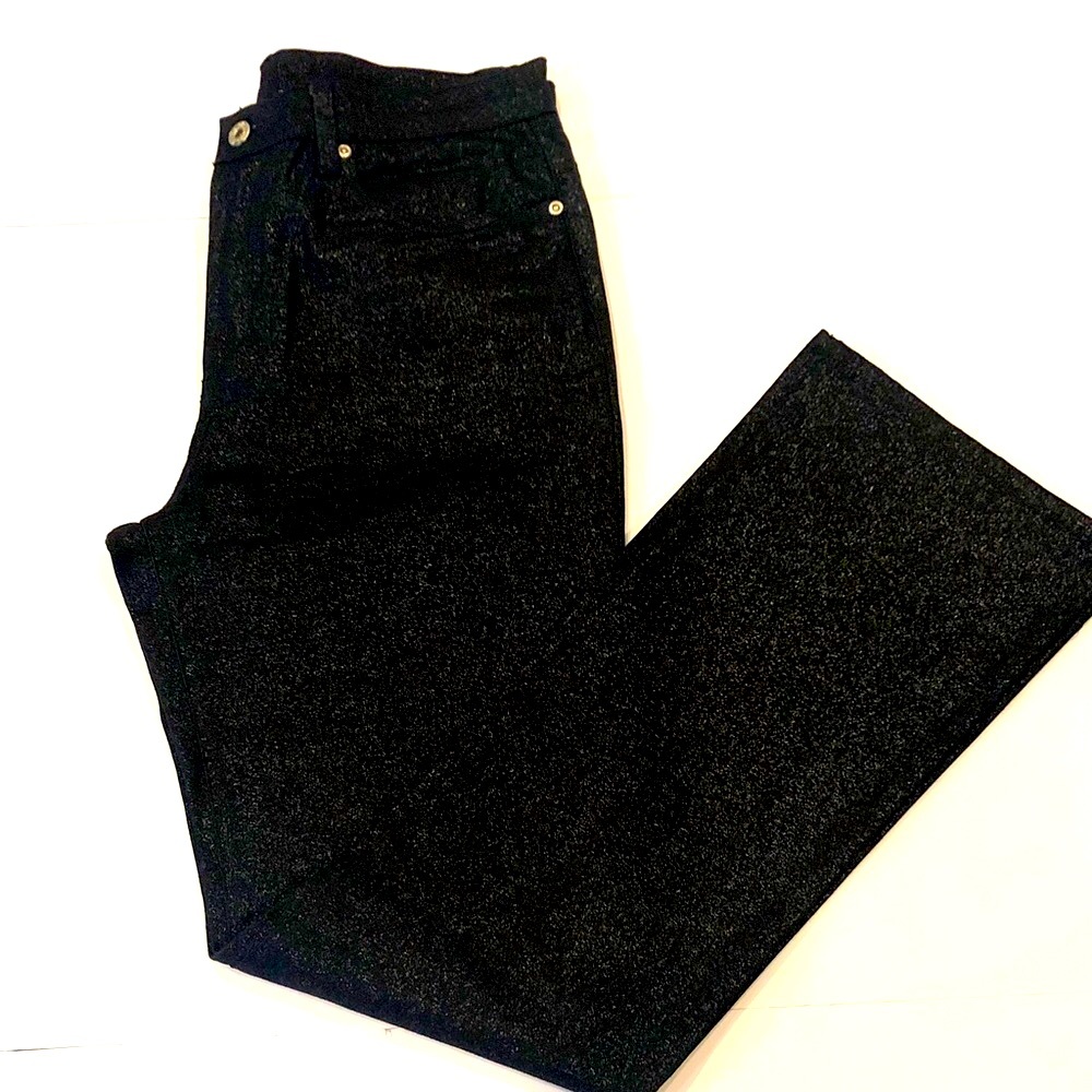 DG2 by Diane Gilman Vintage Black Shimmer Bootcut Jeans  - Excellent Condition